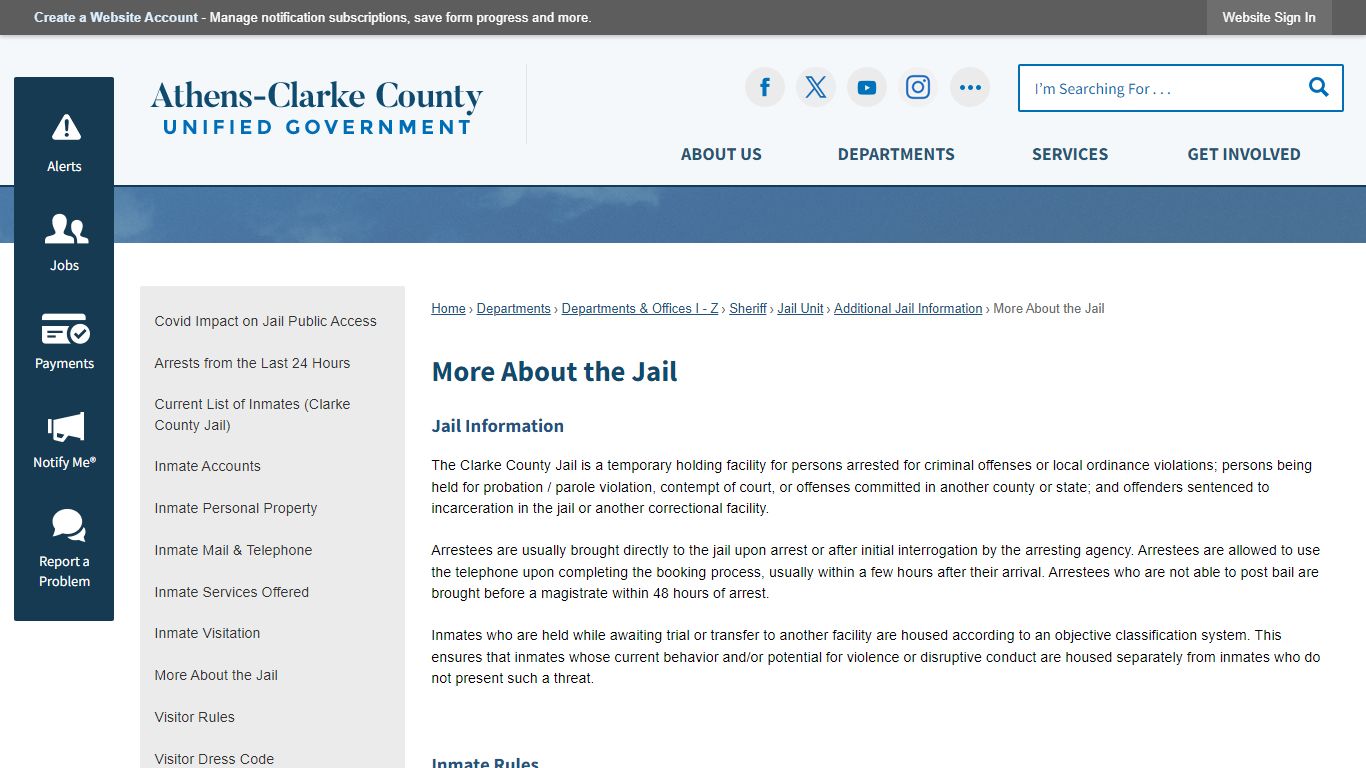 More About the Jail | Athens-Clarke County, GA - Official Website - ACCGov